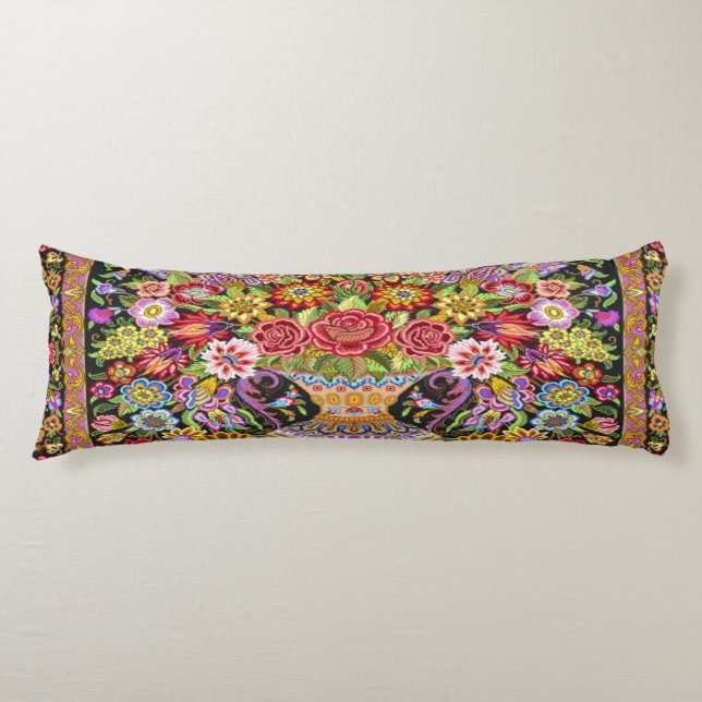 Cojín Flor floral turca virgen de los años 60 Kilim (Anverso)