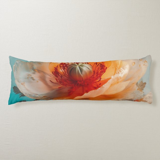 Cojín Flor Naranja Delicada (Anverso)