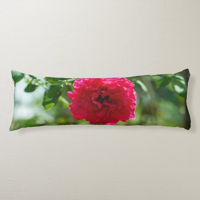 Cojín Flor rosa roja (Anverso)