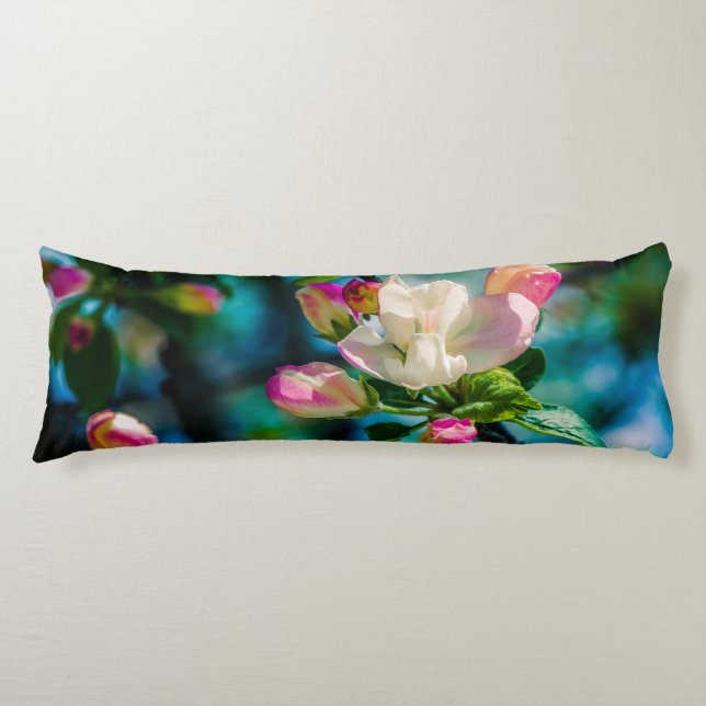 Cojín Flor y brotes de arvejas (Anverso)