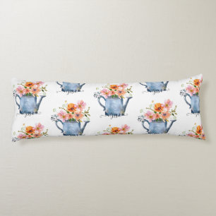 Cojín Floral acuática pintada a mano