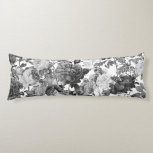 Cojín Floral blanca blanca blanca negra