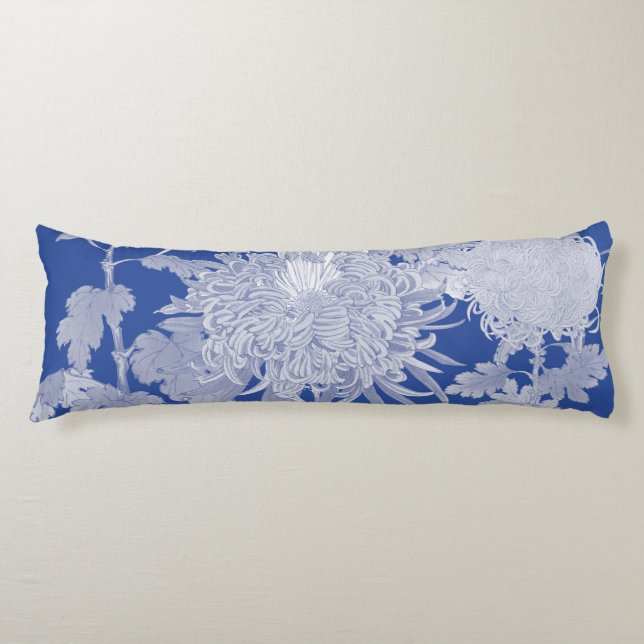 Cojín Floral Chinoiserie Blue White Vintage (Anverso)