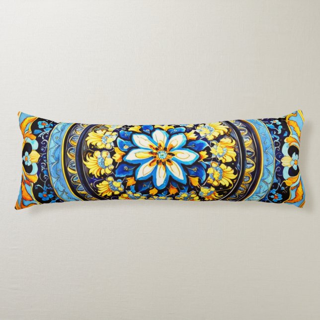 Cojín Floral mallónica española de origen romano (Anverso)