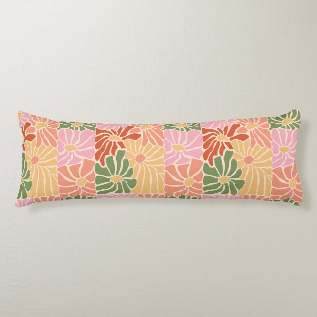 Cojín Floral Retro Groovy  (Anverso)