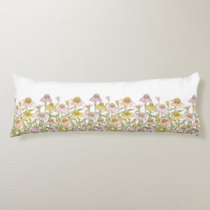 Cojín Flores acuarela de arte botánico floral