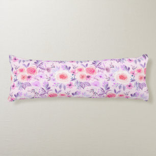 Cojín Flores acuarelas y hojas 3