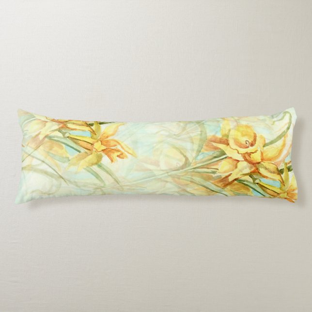 Cojín Flores amarillas salvajes (Anverso)