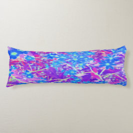 Cojín Flores azul violeta y verde anime bonito