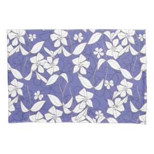 Cojín Flores blancas en la funda de almohada de peringui