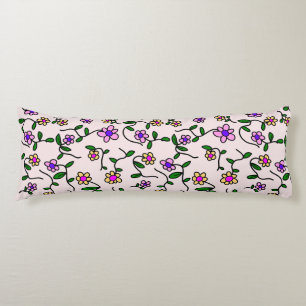 Cojín Flores Coloridas, Patrón Floral, Verdor, Boho
