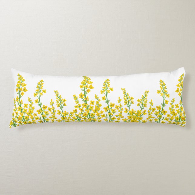 Cojín Flores de citrina amarilla moderna (Anverso)