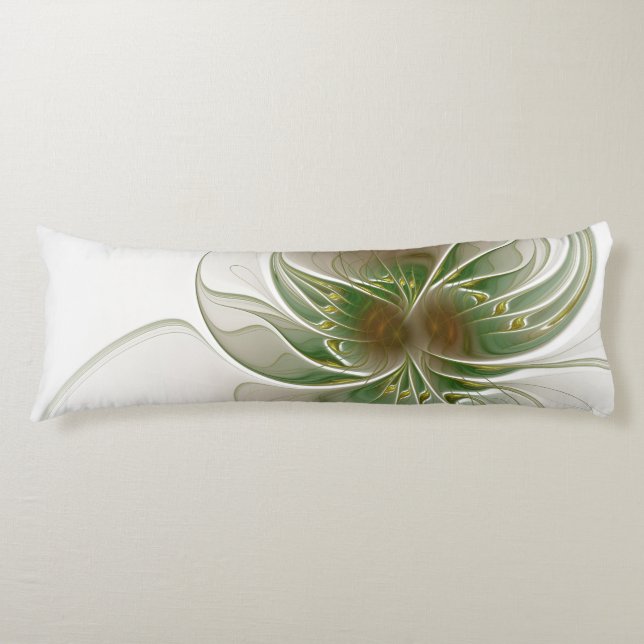 Cojín Flores de fantasía fractal blandas y tendientes (Anverso)