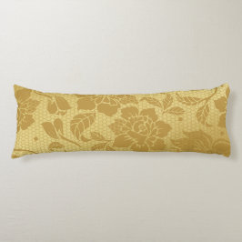 Cojín Flores de Honeycomb dorado Floral Elegante