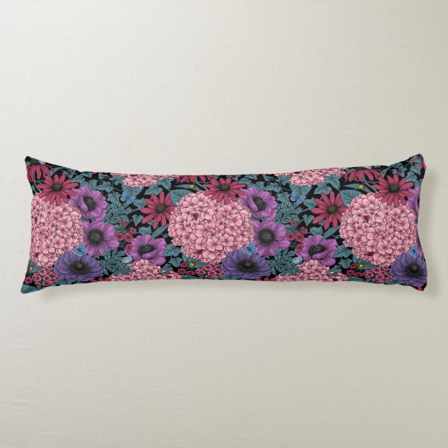 Cojín Flores de jardín en negrita (Anverso)