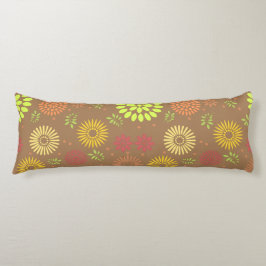 Cojín Flores de otoño coloridas en tonos cálidos