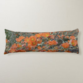 Cojín Flores Globales De Desierto naranja En Bloom