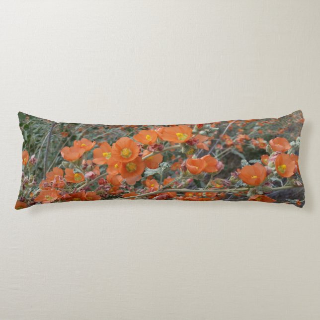 Cojín Flores Globales De Desierto naranja En Bloom (Anverso)