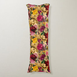 Cojín Flores rosa elegantes amarillas