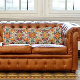 Cojín Flores rusticas coloridas
