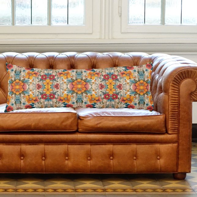 Cojín Flores rusticas coloridas (Subido por el creador)