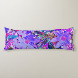 Cojín Flores silvestres tripales moradas y magenta color