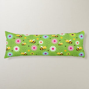 Cojín Flores y abejas