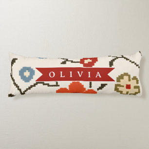 Cojín Folk Escandinavo Boho Vintage Floral Personalizado