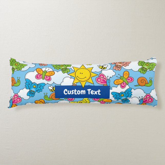 Cojín Fondo de animales para bebés (Anverso)