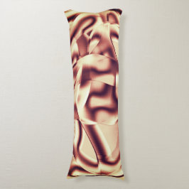 Cojín Formas curvadas, rojas o burdeos, de tono beige