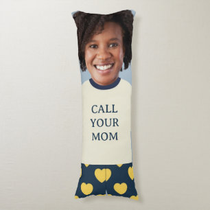Cojín Foto divertida de cara personalizada Llamar a mamá