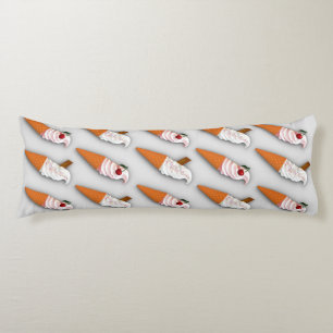 Cojín ¿Fresa o vainilla? Pilar de cuerpo gris