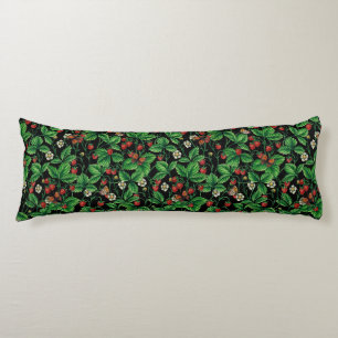 Cojín Fresas silvestres en negro