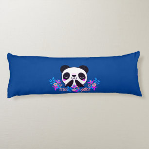 Cojín Fuchsia y Blue Floral Panda Bear Body Pillow