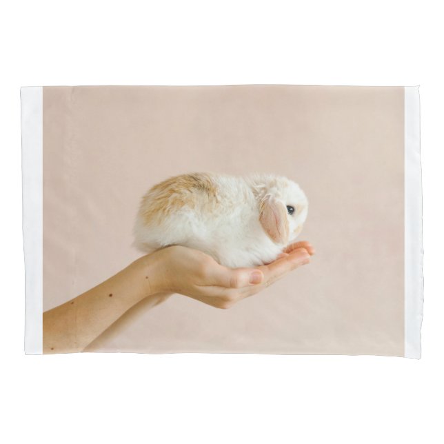 Cojín Funda Adorable de almohada de conejo (Anverso)