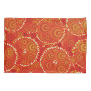Cojín Funda de almohada anaranjada del surco