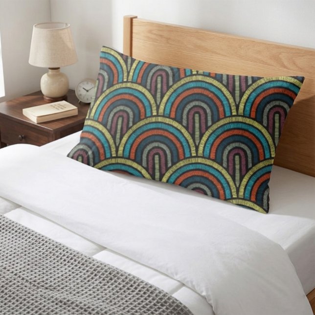 Cojín Funda de Almohada Art Déco Arco Retro Boho (Subido por el creador)