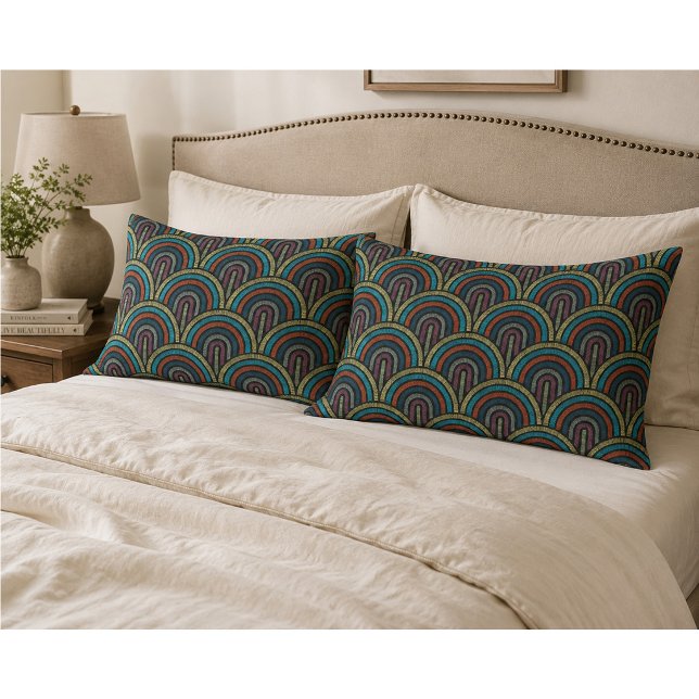 Cojín Funda de Almohada Art Déco Arco Retro Boho (Subido por el creador)