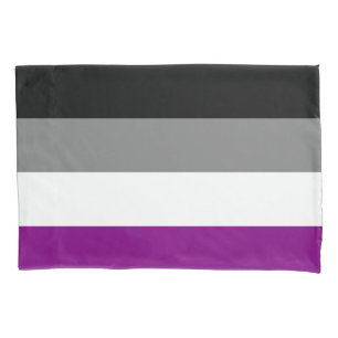 Cojín Funda de almohada asexual de la bandera