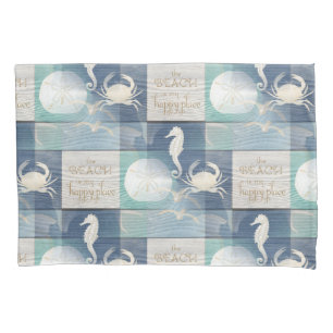 Cojín Funda de almohada azul del mar de la aguamarina