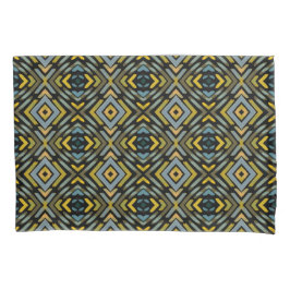 Cojín Funda de Almohada Azul Dorado Negro Huella de Neum