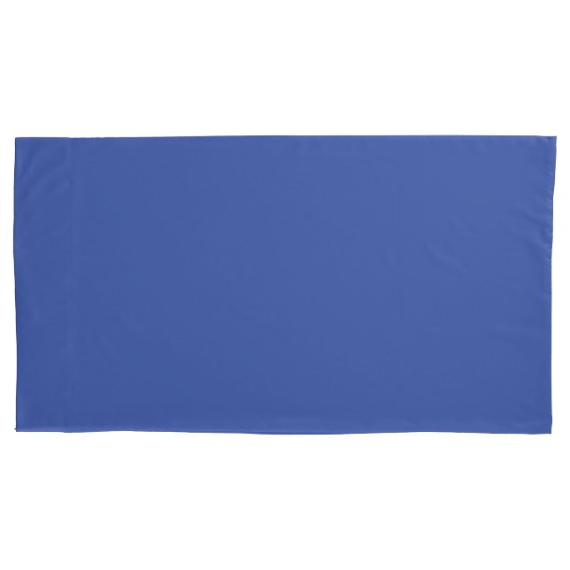 Cojín Funda de almohada azul king size par (Anverso-izquierdo)