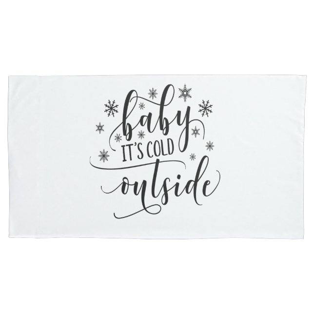 Cojín Funda de Almohada Baby Its Cold Outside (Anverso)