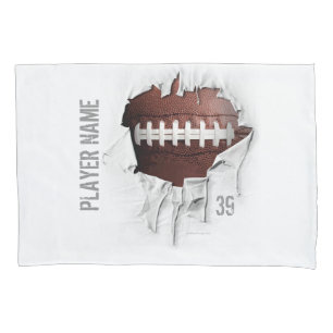 Cojín Funda de almohada blanca personalizada fútbol