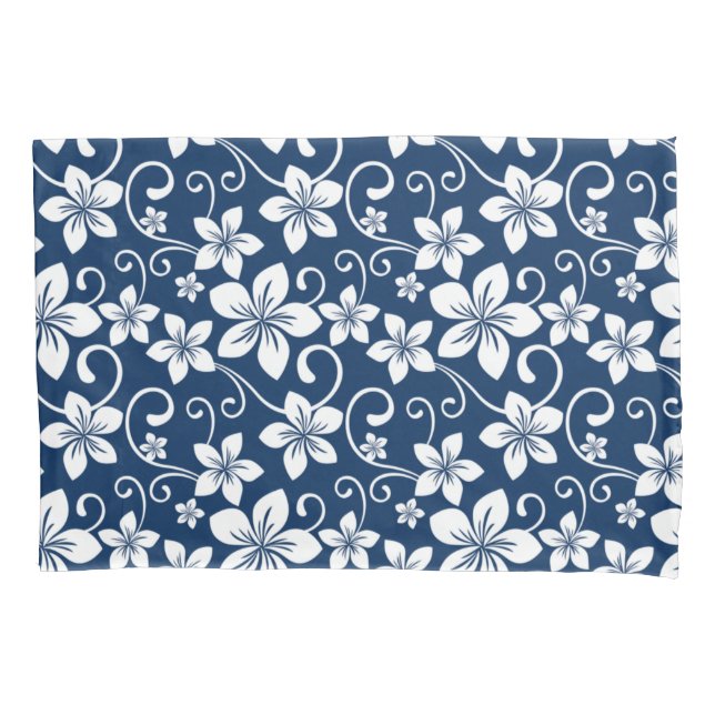 Cojín funda de almohada BLUE HAWAII (NAVY BLUE) (Anverso-izquierdo)