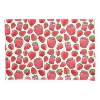 Cojín Funda de almohada colorida de las fresas y de los