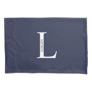 Cojín Funda de almohada con monograma personalizado y no