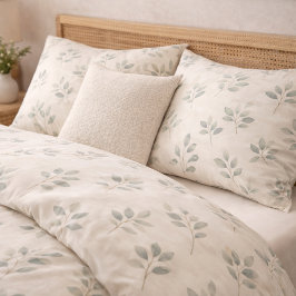 Cojín Funda de almohada con patrón botánico de eucalipto
