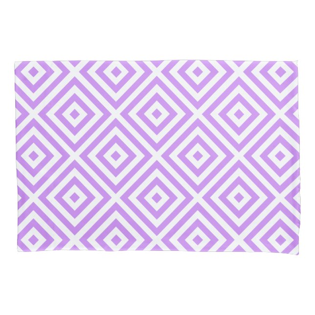Cojín Funda de almohada con patrón de diamante blanco la (Anverso-izquierdo)