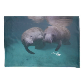 Cojín Funda de almohada de 2 amigos del Manatee